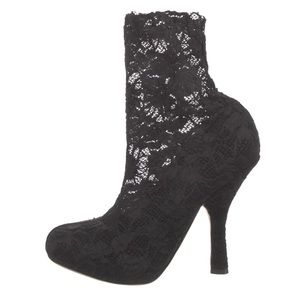 Dolce & Gabbana Lace Sock Ankle Boot